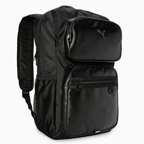 Stylised PU Backpack, PUMA Black, extralarge-IND