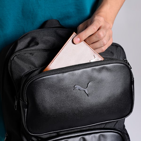 Stylised PU Backpack, PUMA Black, extralarge-IND