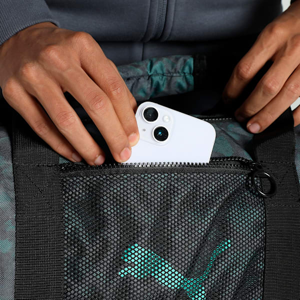 Printed Duffle Bag, PUMA Black-Hero Blue, extralarge-IND