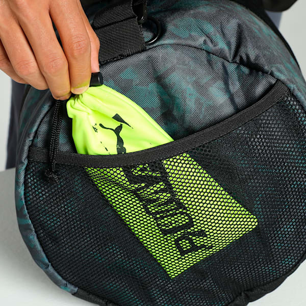 Printed Duffle Bag, PUMA Black-Hero Blue, extralarge-IND