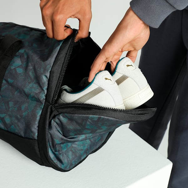 Printed Duffle Bag, PUMA Black-Hero Blue, extralarge-IND