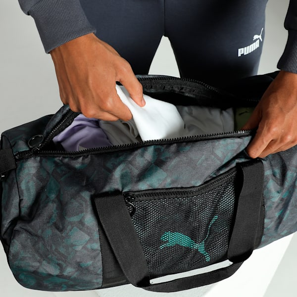 Printed Duffle Bag, PUMA Black-Hero Blue, extralarge-IND