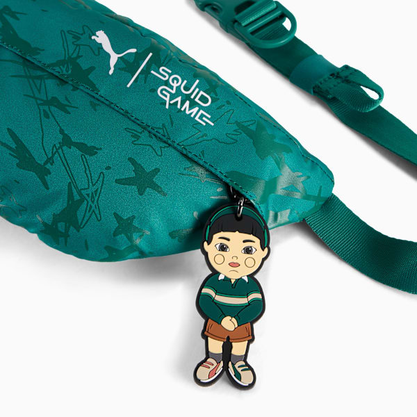 PUMA x SQUID GAME Glow-in-the-Dark Waist Bag, Wild Green, extralarge-IND