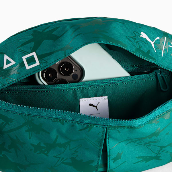 PUMA x SQUID GAME Glow-in-the-Dark Waist Bag, Wild Green, extralarge-IND