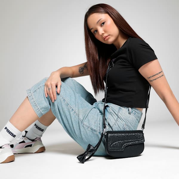 PUMA x HELLO KITTY AND FRIENDS Mini 1.5L Hobo Bag, PUMA Black, extralarge-IND