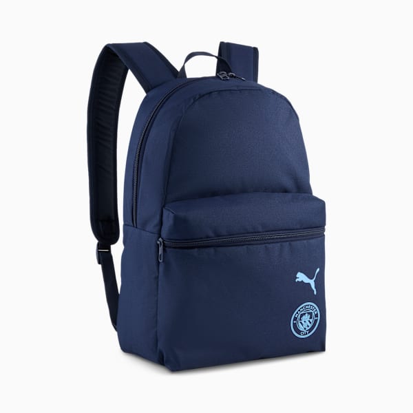 Manchester City Essentials Backpack (22L), PUMA Navy-Team Light Blue, extralarge
