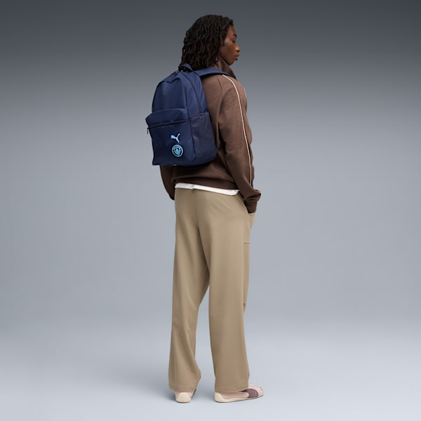 Manchester City Essentials Backpack (22L), PUMA Navy-Team Light Blue, extralarge