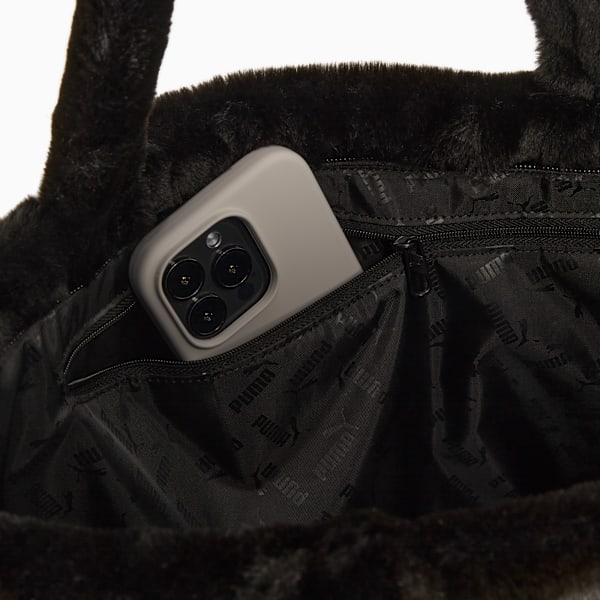 UP faux fur 17L Shopper, PUMA Black, extralarge-GBR