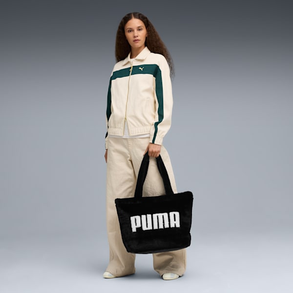 UP Faux Fur Shopper Youth, PUMA Black, extralarge