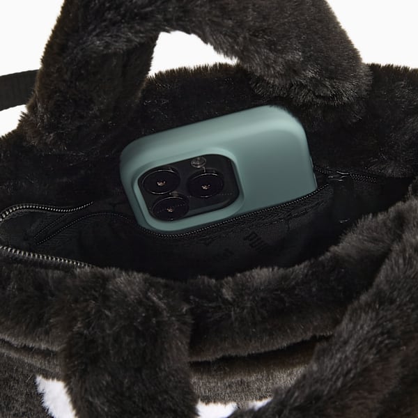 UP Faux Fur 1.5L Mini Shopper Bag, PUMA Black, extralarge-GBR