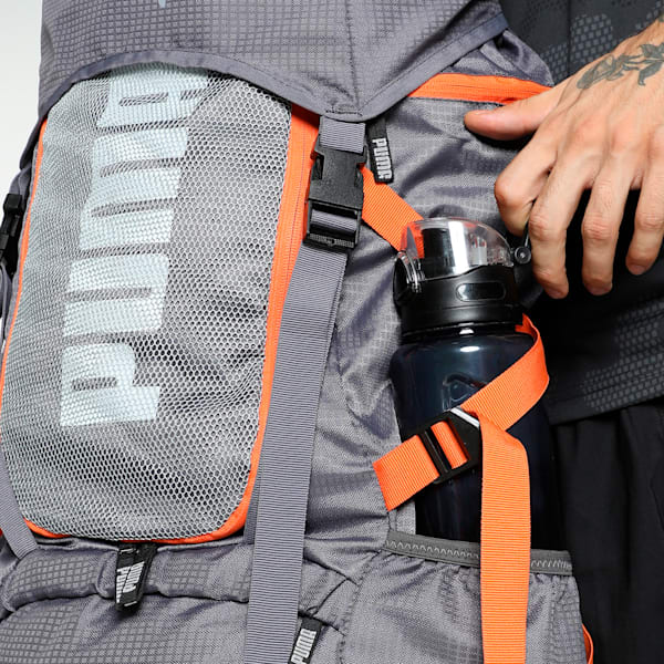 Trailtrekker Rucksack, Flat Mid Gray-Rickie Orange, extralarge-IND