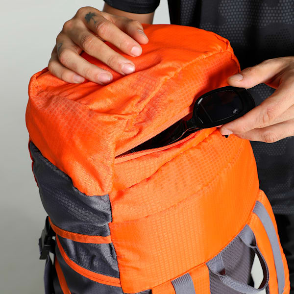 Trailtrekker Rucksack, Flat Mid Gray-Rickie Orange-colorblock, extralarge-IND