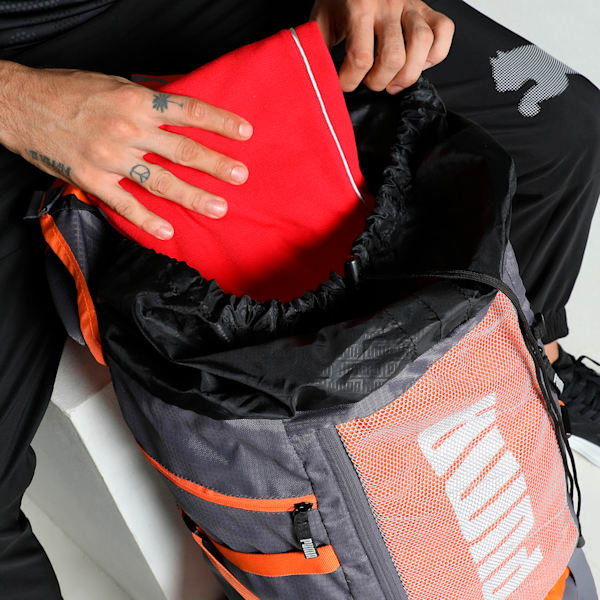 Trailtrekker Rucksack, Flat Mid Gray-Rickie Orange-colorblock, extralarge-IND