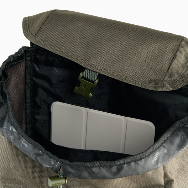 Phase Hooded 20L Backpack, Dark Olive-Glowing Red, extralarge-GBR