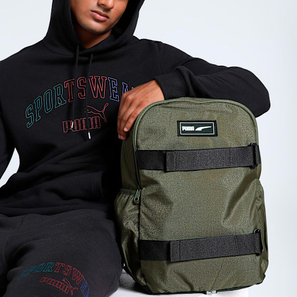 PUMA Deck Multi-Compartment Backpack 21L, Dark Olive, extralarge-IND