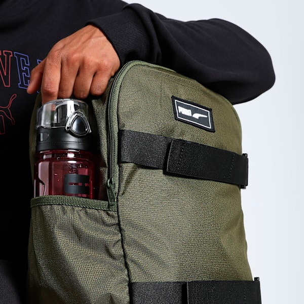 PUMA Deck Multi-Compartment Backpack 21L, Dark Olive, extralarge-IND