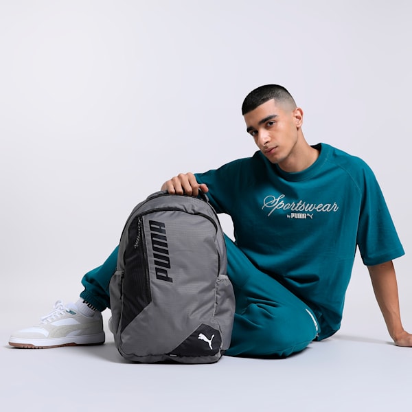 Colorblock Backpack, Cool Dark Gray, extralarge-IND