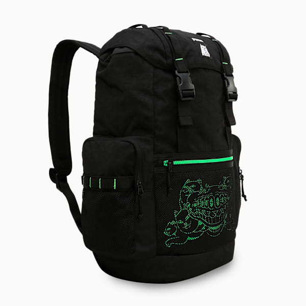 PUMA x RIPNDIP Men's Graphic Hooded Backpack, PUMA Black, extralarge-IND
