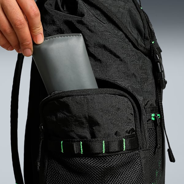 PUMA x RIPNDIP Men's Graphic Hooded Backpack, PUMA Black, extralarge-IND