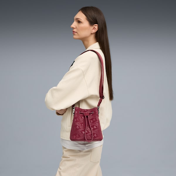 PUMA SENSE Small Bucket Bag, Ruby Shimmer-graphic, extralarge