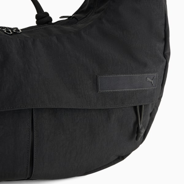 PUMA.BL Large 16.5L Hobo Crossbody Bag, PUMA Black, extralarge