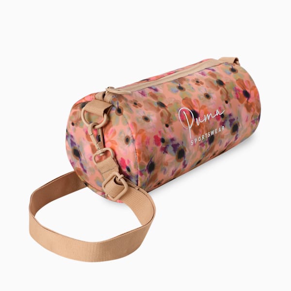 MAYZE Mini Women's Barrel Bag, Orange Brick-Orange Peach-AOP, extralarge-IND