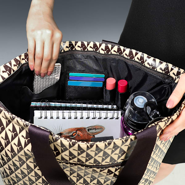 CA PRO Women’s Stylish Everyday Tote Bag, Chocolate-Toasted Almond-AOP, extralarge-IND