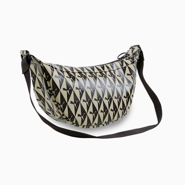 PUMA CA PRO Women's Trendy Handheld Bag, Chocolate-Toasted Almond-AOP, extralarge-IND