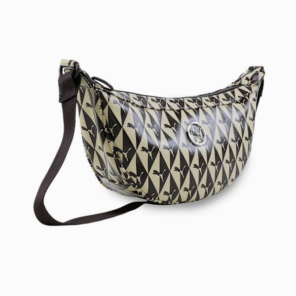 PUMA CA PRO Women's Trendy Handheld Bag, Chocolate-Toasted Almond-AOP, extralarge-IND