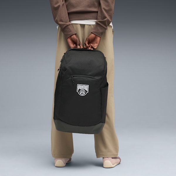 Basketball Pro Backpack Unisex, PUMA Black, extralarge