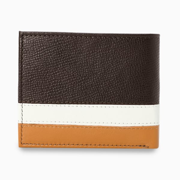PUMA Monarch Leather Wallet, Chocolate-Cool Light Gray, extralarge-IND