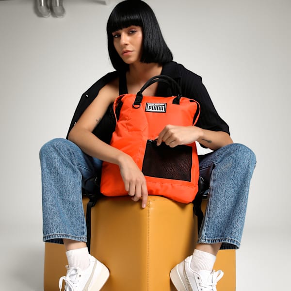 PUMA X COLOR SPLASH Women's Everyday Tote Bag, Ultra Orange, extralarge-IND