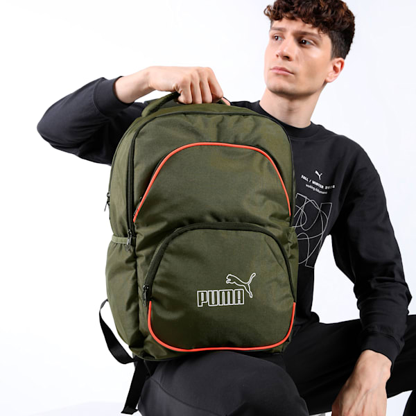 PUMA HAVERSACK Unisex Backpack, Dark Olive, extralarge-IND