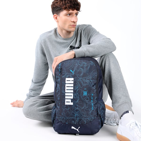 PUMA HQ Unisex Backpack, PUMA Navy, extralarge-IND