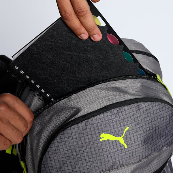PUMA DENVER Unisex Backpack, Charcoal Gray, extralarge-IND