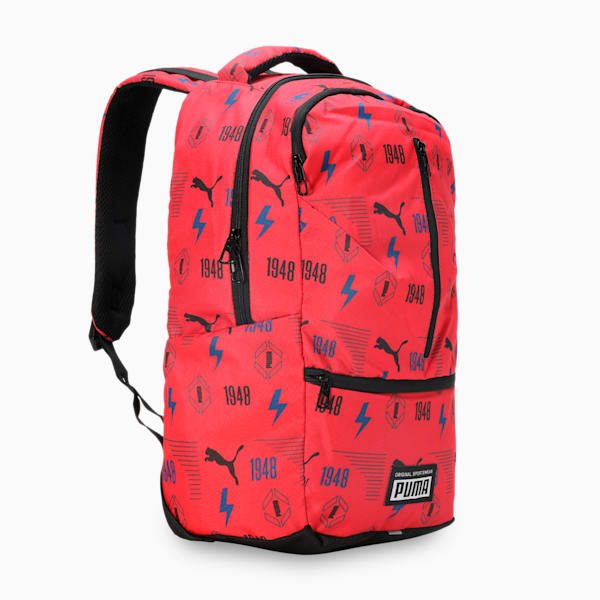 PUMA TOKYO Unisex Backpack, PUMA Red-AOP, extralarge-IND