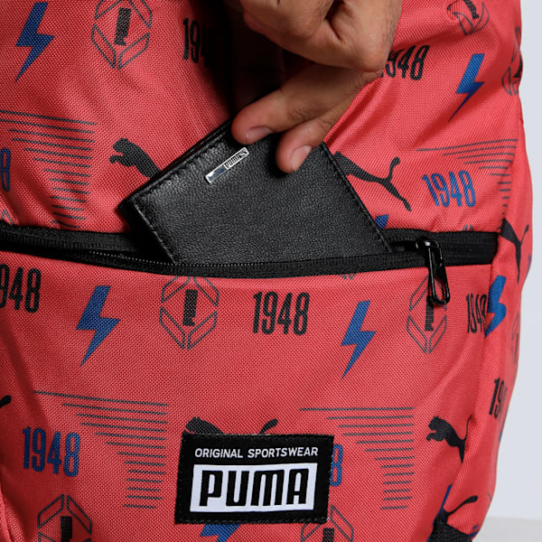 PUMA TOKYO Unisex Backpack, PUMA Red-AOP, extralarge-IND