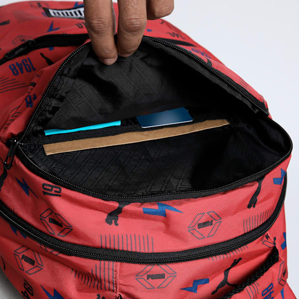 PUMA TOKYO Unisex Backpack, PUMA Red-AOP, extralarge-IND