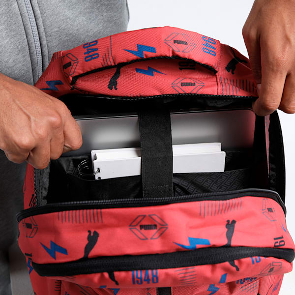 PUMA TOKYO Unisex Backpack, PUMA Red-AOP, extralarge-IND