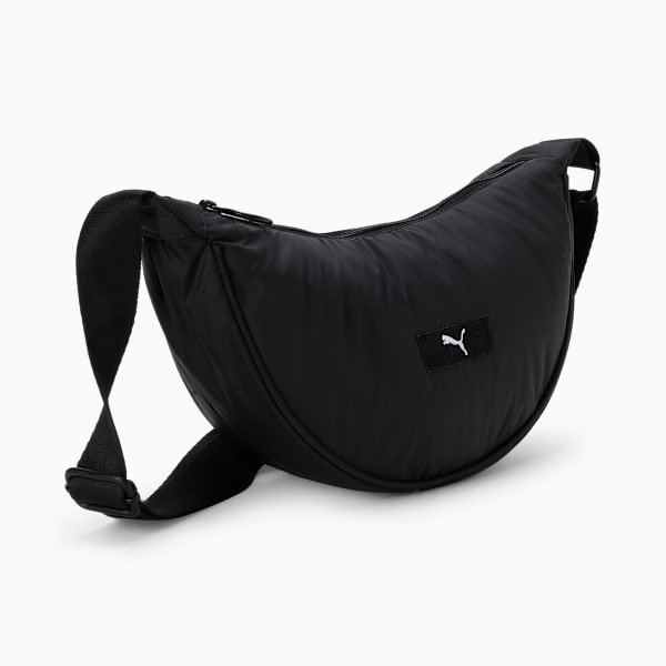 PUMA PLUSH Women's Stylish Halfmoon Bag 1L, PUMA Black, extralarge-IND