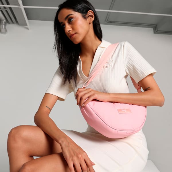 PUMA PLUSH Women's Stylish Halfmoon Bag 1L, Rose Dust, extralarge-IND