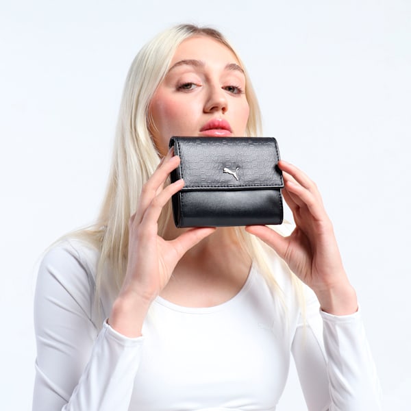 PUMA SIGNATURE Unisex Small Wallet, PUMA Black, extralarge-IND