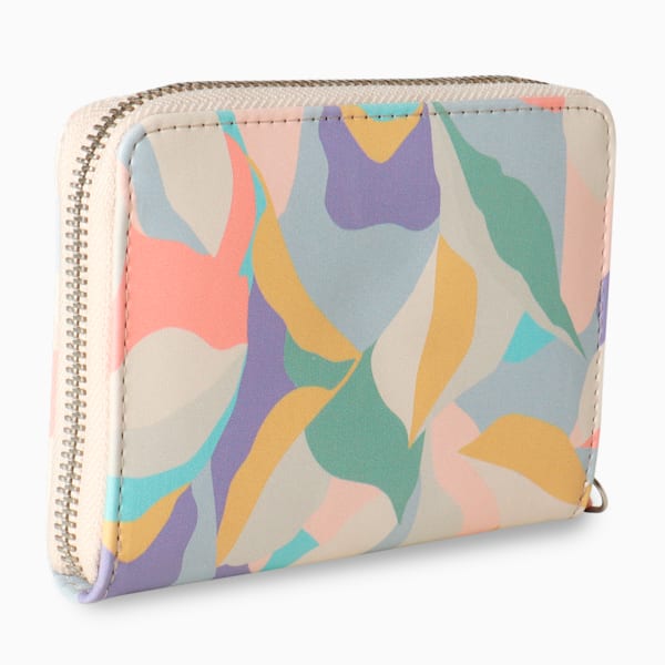 Women's Premium Floral Wallet, Warm White-Light Lavender, extralarge-IND