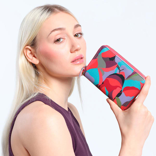 Women's Premium Floral Wallet, PUMA Red-Hero Blue, extralarge-IND