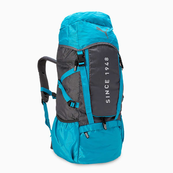 PUMA PEAKPACKER Trekking Extra Large Rucksack 54L, Bright Aqua-Cool Mid Gray, extralarge-IND