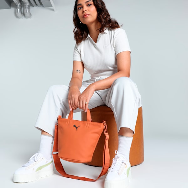 PUMA ZEN Women's Small Tote Bag, Warm Chestnut, extralarge-IND