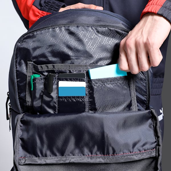 Colorblock Backpack, PUMA Navy-For All Time Red, extralarge-IND
