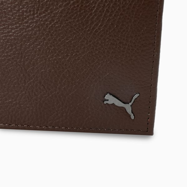 Cat Logo Leather Wallet, Chocolate, extralarge-IND