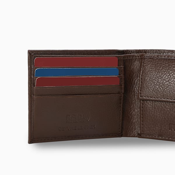 Cat Logo Leather Wallet, Chocolate, extralarge-IND