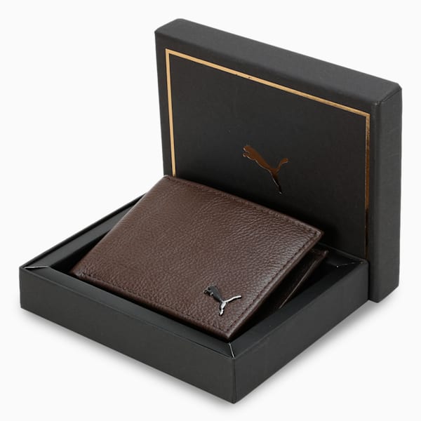 Cat Logo Leather Wallet, Chocolate, extralarge-IND
